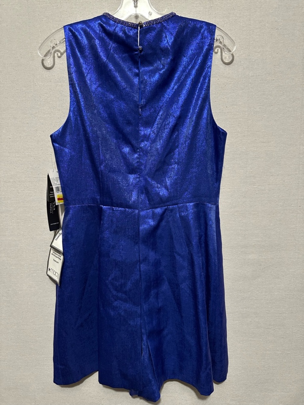 NWT Adrianna Papell Foil Woven Romper - size 10 - Picture 4 of 7